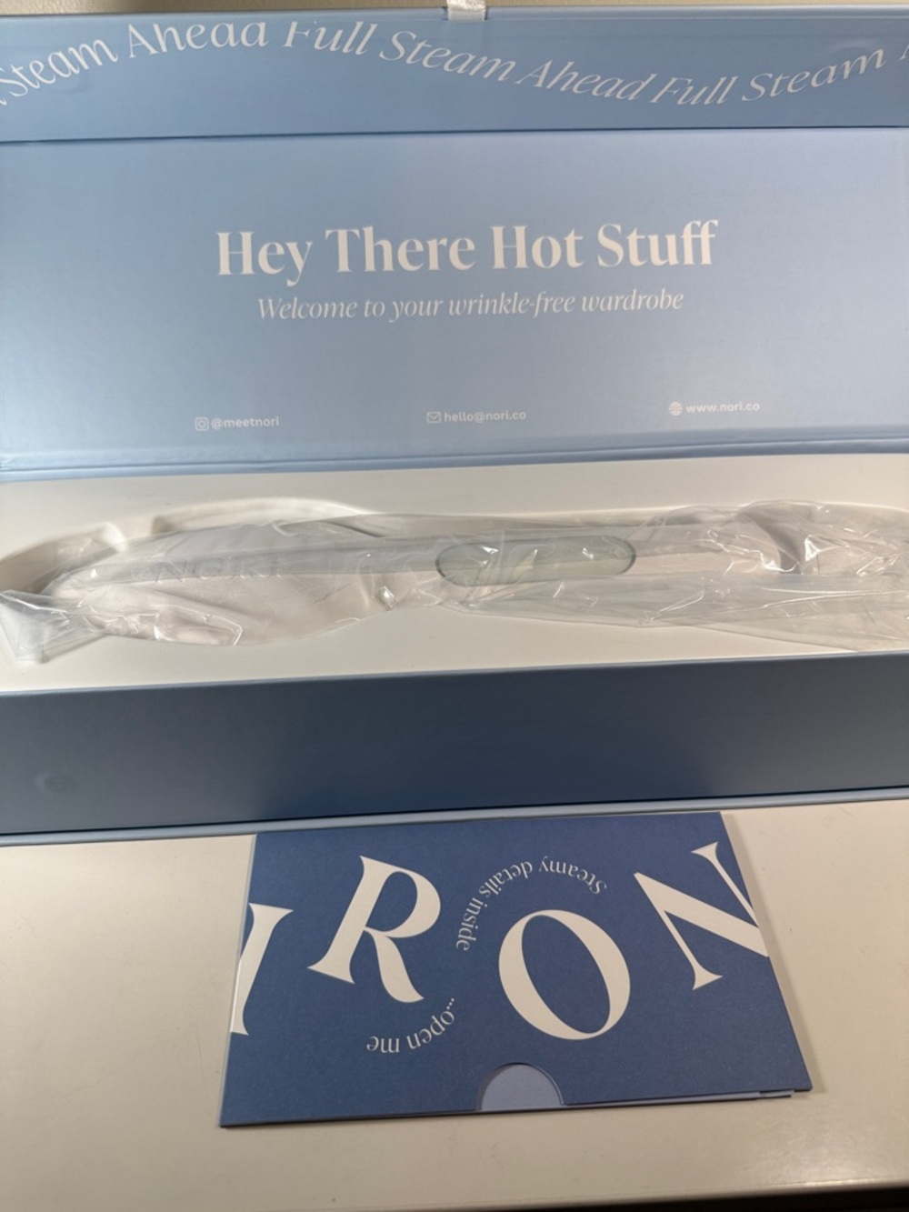 The Nori Press White Steam Clothing Iron in Box - New